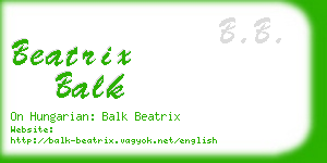 beatrix balk business card